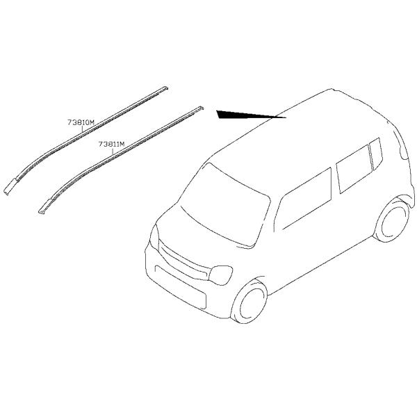 ★ 日産 純正 新品  MG33S モコ モ-ルデイング,ル-フ ドリツプ 左右セット 2011/0...