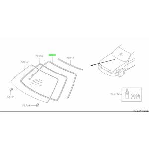 ★ 日産 純正 新品  MGKAR ローレル 『フロント』ウィンドウ モール モールディング ガラス...