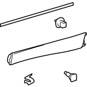 ★ トヨタ 純正 新品  ASU60W ハリアー 左側 リア ドア プロテクタ モール LH HAR...