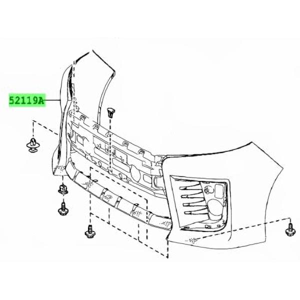 ★ トヨタ 純正 新品  ZRR80系 ヴォクシー 後期 ノア エスクァイア フロントバンパー  0...