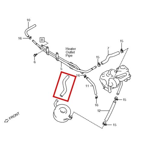 ★ スズキ 純正 新品  ジムニー ホース オイルクーラNO.2 オイルクーラーホース パーツ