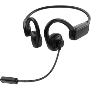 【ビジネスに最適！スムーズな通話を実現！】Bluetooth ヘッドセット マイク付き Bluetooth5.4+EDR イヤホンマイク オープンイヤー イヤホン ビジネ