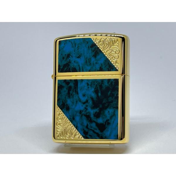 ZIPPO[ジッポー] 両面加工 ARMOR VENETIAN/ベネチアンアーマー ブルー 162G...