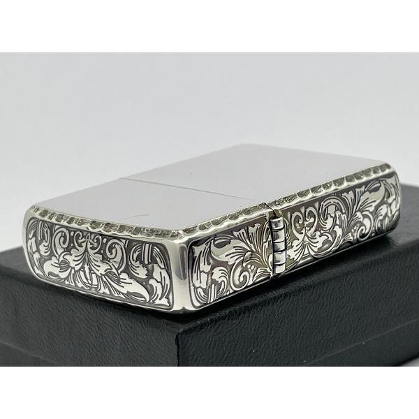 ZIPPO[ジッポー]アーマー 銀メッキいぶし 3面リューターサイドアラベスク