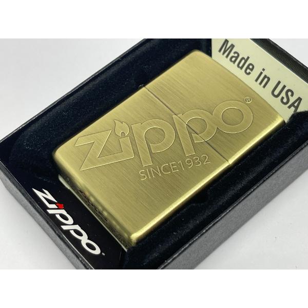 ZIPPO[ジッポー]ZIPPO LOGO ジッポーロゴ 真鍮メッキ古美仕上げ 205-Z