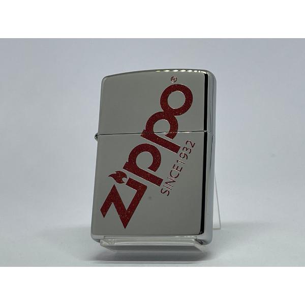 ZIPPO[ジッポー]ZIPPO LOGO ジッポーロゴ クロームメッキプリント仕上げ レッド 25...