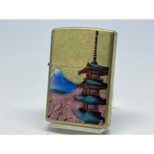 ZIPPO[ジッポー]JAPANESQUE 和の雅 多重塔・春 真鍮バレル 2BB-TOWER