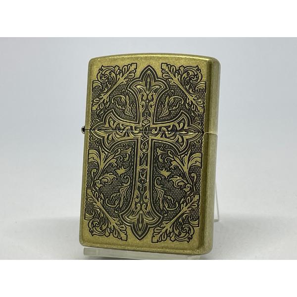 ZIPPO[ジッポー]CROSS アラベスク＆クロス 真鍮いぶし 2BIB-CROSS