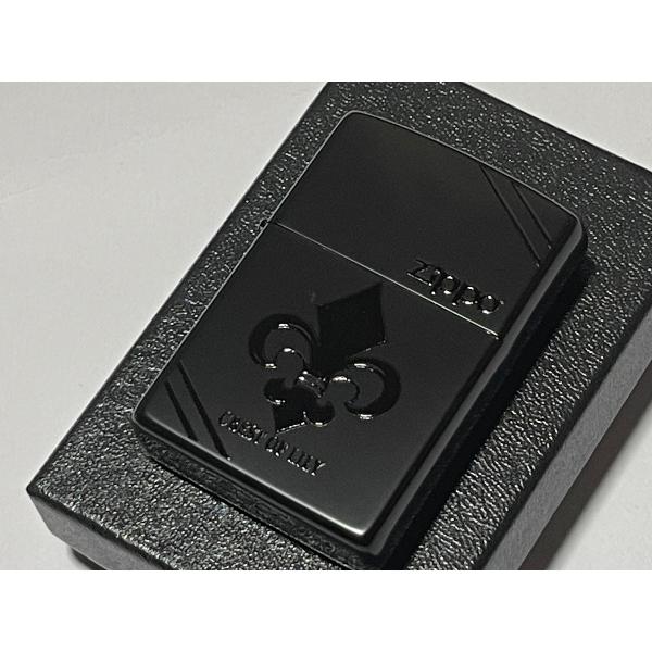 ZIPPO[ジッポー]2面連続盛上げペイント加工 EMBOS PRINT ユリ 2BKR-YURI