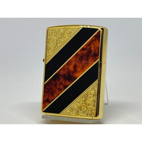 ZIPPO[ジッポー]両面加工 アラベスクデザイン マーブルプリント ブラウン 2G-ARMBW