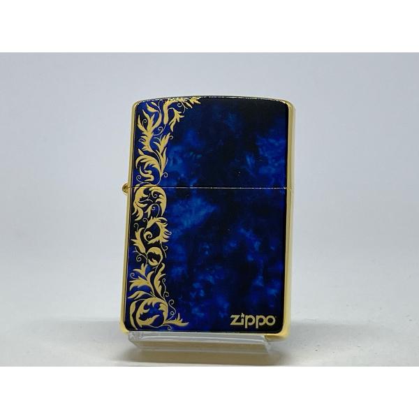 ZIPPO[ジッポー]両面加工 Marble Arabesque マーブルアラベスク ブルー 2G-...