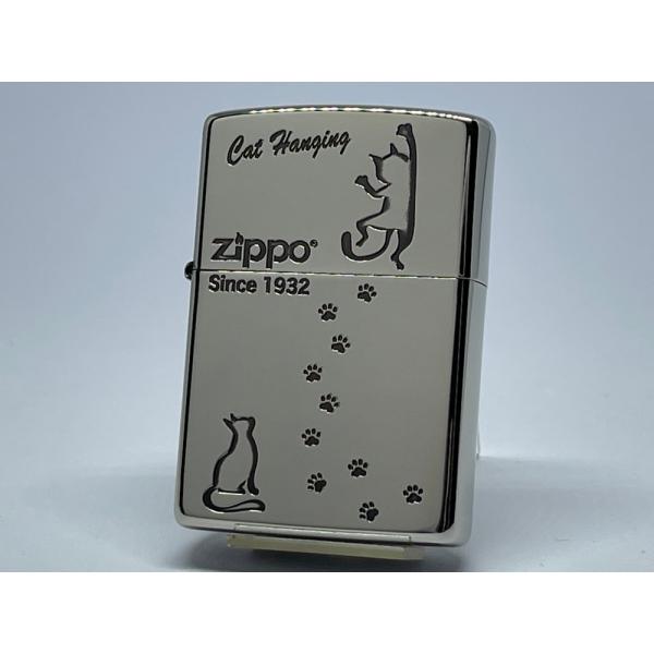 ZIPPO[ジッポー]キャットシリーズ Cat Hanging ニッケルメッキいぶし 2NI-CAT...