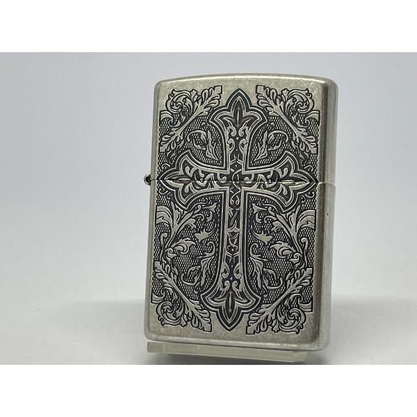 ZIPPO[ジッポー]CROSS アラベスク＆クロス 銀メッキいぶし 2SIB-CROSS