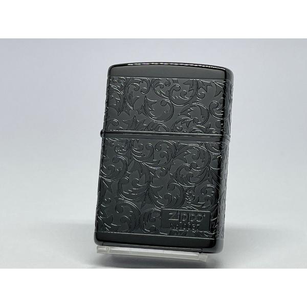 ZIPPO[ジッポー]4面連続加工 アラベスクシリーズ 黒チタンコーティング 2TIBK-4KARA