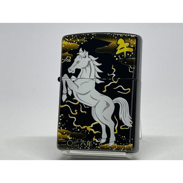 ZIPPO[ジッポー] 2026年干支「午」黒チタンコーティング 受注生産品 2TIBK-HORSE