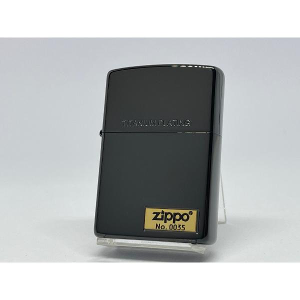ZIPPO[ジッポー]チタンコート&amp;ワンポイントロゴ ブラック 2TIBKM-LOGO