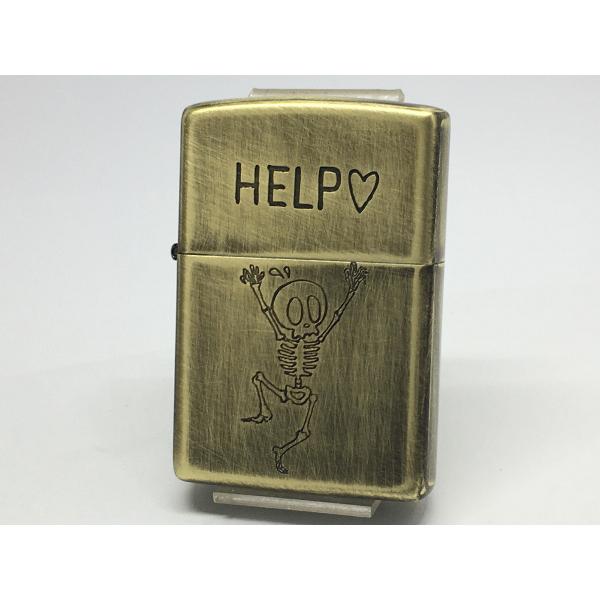 ZIPPO[ジッポー]ユーズドフィニッシュスカル HELP (本音は誰かに頼りたい！)2UDB-HE...
