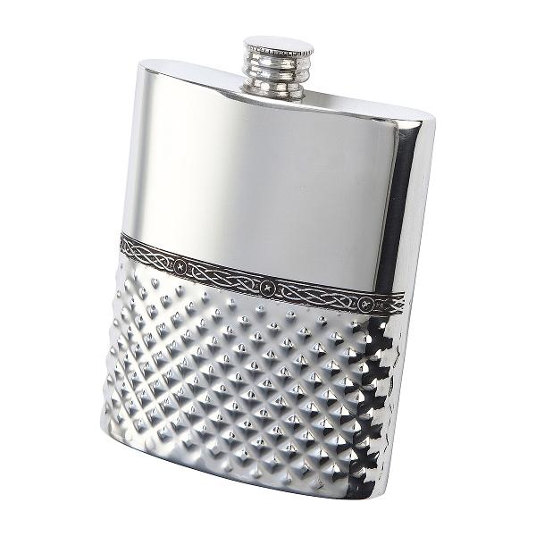 Pinder Bros[ピンダー・ブロス]ピューター ウイスキーボトル・ハーフダイアモンド 6oz ...