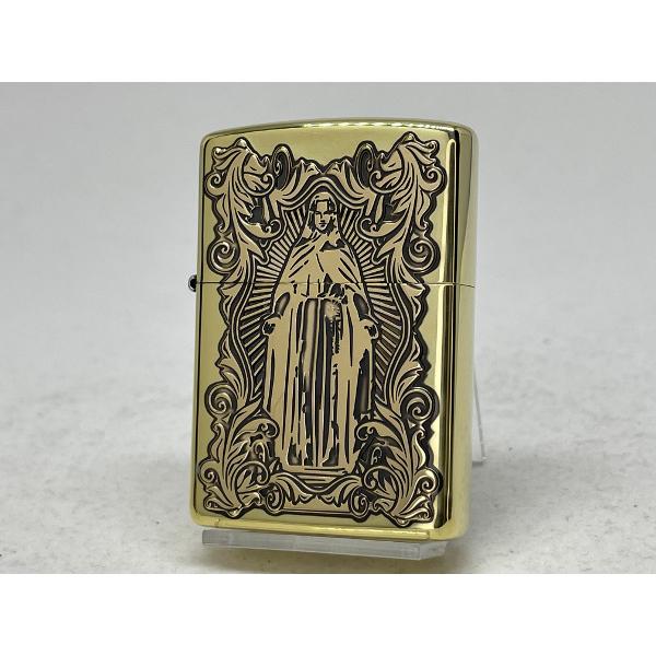 ZIPPO[ジッポー]両面加工 アラベスクマリア 真鍮イブシ