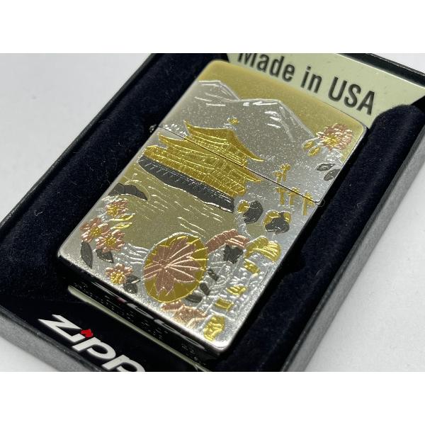 ZIPPO[ジッポー]伝統工芸 電鋳板 金閣寺(きんかくじ)