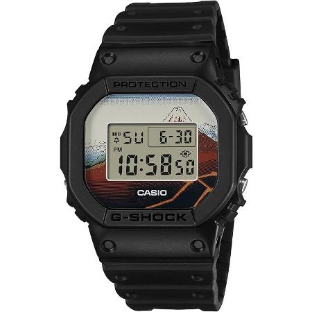 カシオ G-SHOCK 葛飾北斎 富嶽三十六景「山下白雨」DW-5600KHSH25-1JR mad...
