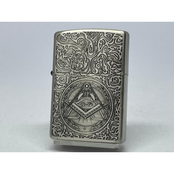 ZIPPO[ジッポー]両面加工 アイ・オブ・プロビデンス SV ニッケル古美 1201S879