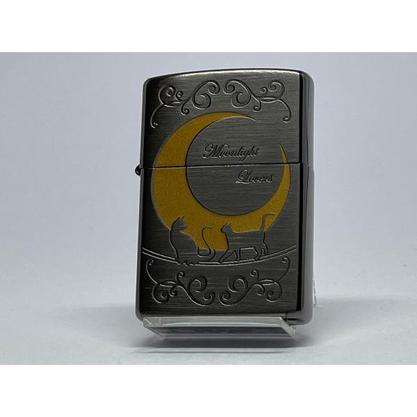 ZIPPO[ジッポー]MLラヴァーズネコ A ブラックサテン 1201S616