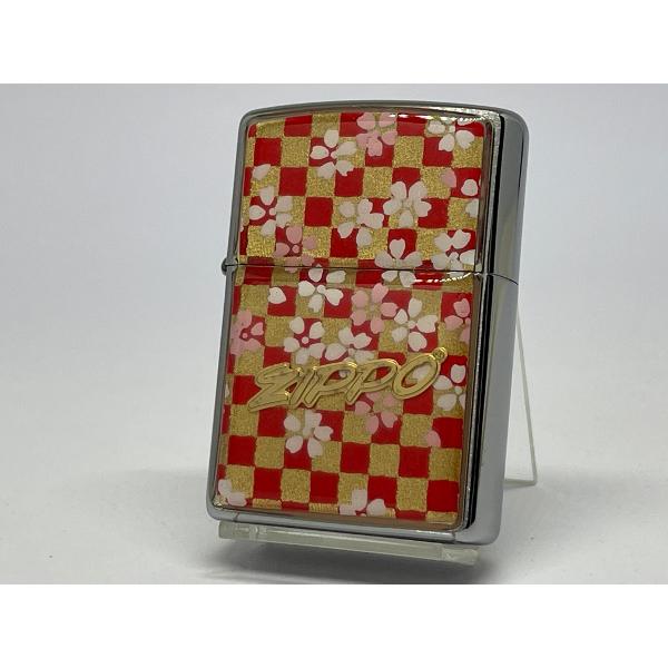 ZIPPO[ジッポー]友禅和紙シリーズ 市松 赤 ユウゼンワシ イチマツ アカ 1201S913　