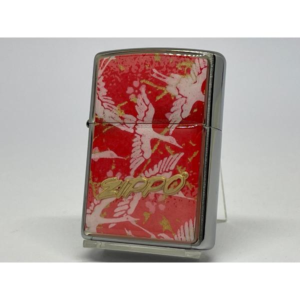 ZIPPO[ジッポー]友禅和紙シリーズ 鶴 赤 ユウゼンワシ ツル アカ 1201S911　