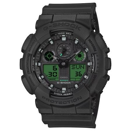 カシオ G-SHOCK BLACK AND ELECTRO GREEN シリーズ GA-100BEG...