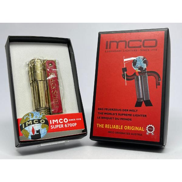 復刻版 IMCO(イムコ) フリントオイルライター ブラックスパイダー・イムコ・チェリー #6200...