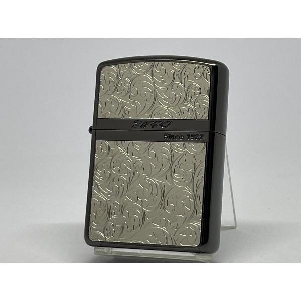 ZIPPO[ジッポー]マットシリーズ M・唐草 Plate ブラック