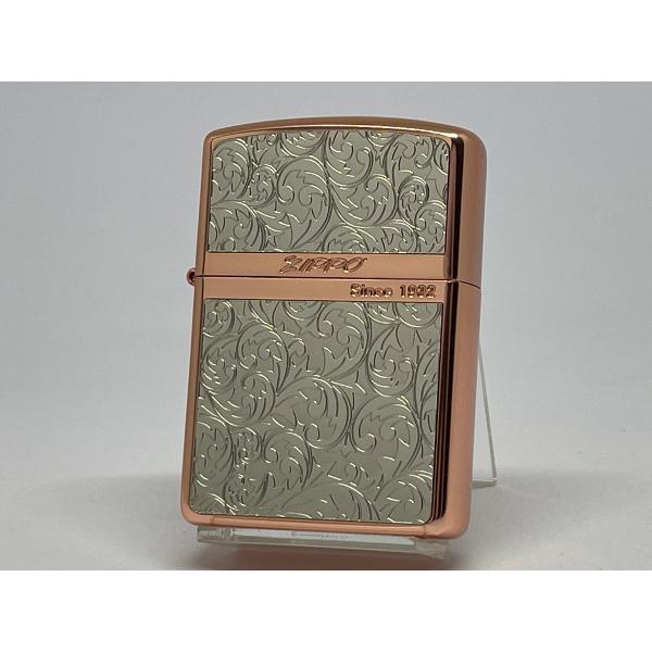 ZIPPO[ジッポー]マットシリーズ M・唐草 Plate ピンク