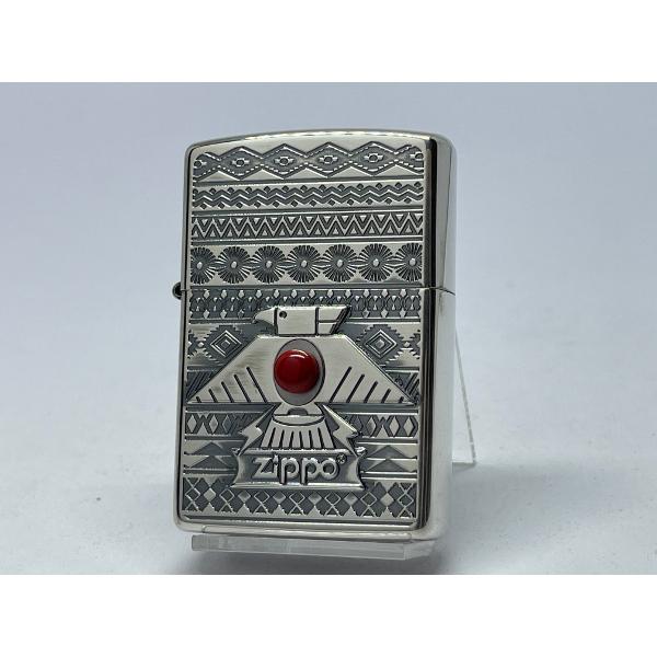 ZIPPO[ジッポー]両面加工 Thunderbird RD サンダーバード レッド シルバーいぶし