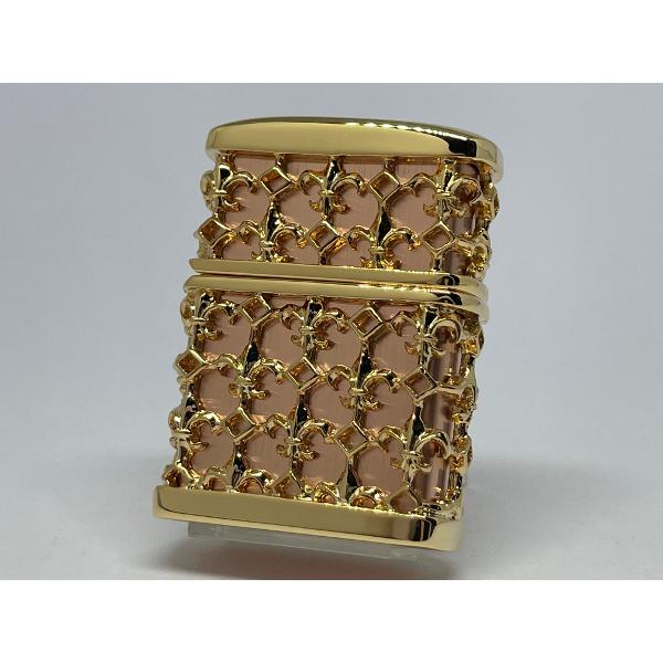 ZIPPO[ジッポー] MONOGRAM JACKET(モノグラムジャケット)金メッキ鏡面ユリ 2P...