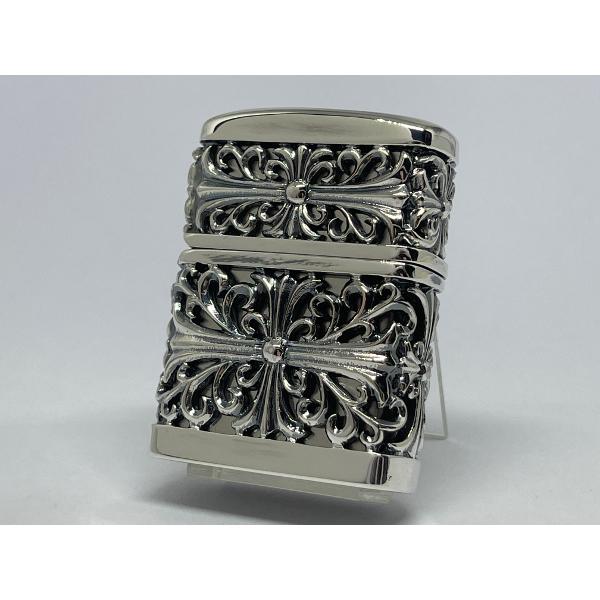 ZIPPO[ジッポー] CROSS JACKET(クロスジャケット)銀メッキイブシ 2SIMJ-CR...