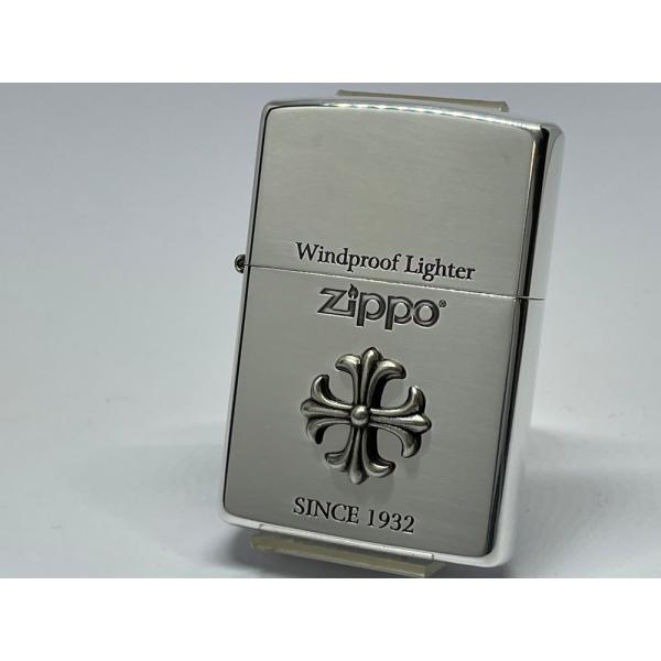 ZIPPO[ジッポー]ワンポイントメタル クロス シルバーいぶし 2CM-1
