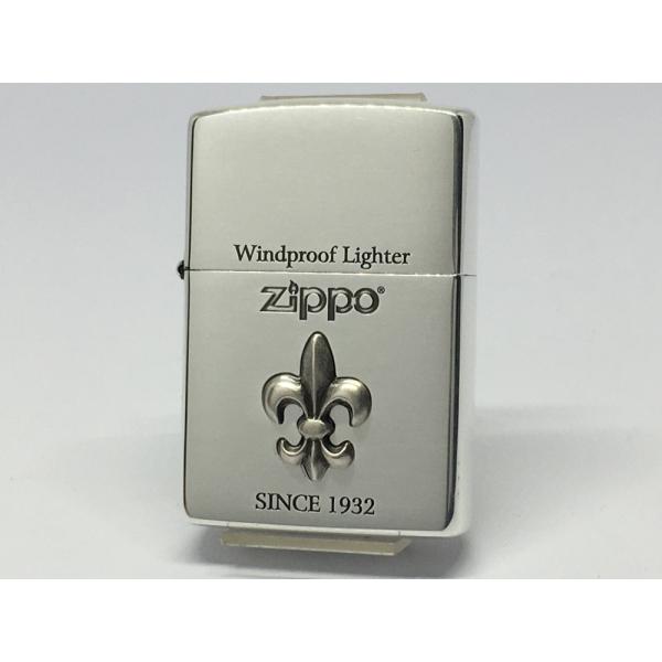 ZIPPO[ジッポー]ワンポイントメタル ユリ シルバーいぶし 2YM-1
