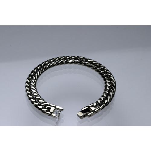 【TITANISUM】W喜平6面純ブレスレット18cm (太）