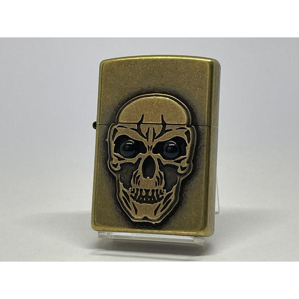 ZIPPO[ジッポー]ZP ビッグメタル スカル＆オニキス