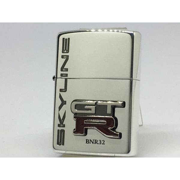 ZIPPO[ジッポー]日産シリーズ スカイライン GT-R [BNR32] エンブレムSV 銀イブシ