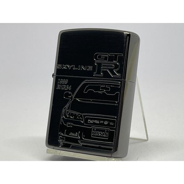 ZIPPO[ジッポー]両面加工 ZP GT-R [BNR34] BK スカイライン ブラックバージョ...