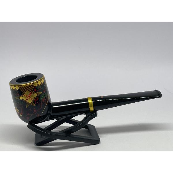 柘製作所謹製「蒔絵四季花木紋様組」 パイプ 蒔絵・会津絵(あいづえ) #40854