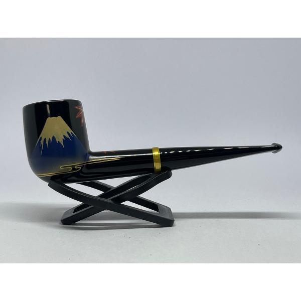 柘製作所謹製 パイプ 蒔絵「四季富士紋様組」秋「富士紅葉」#40857