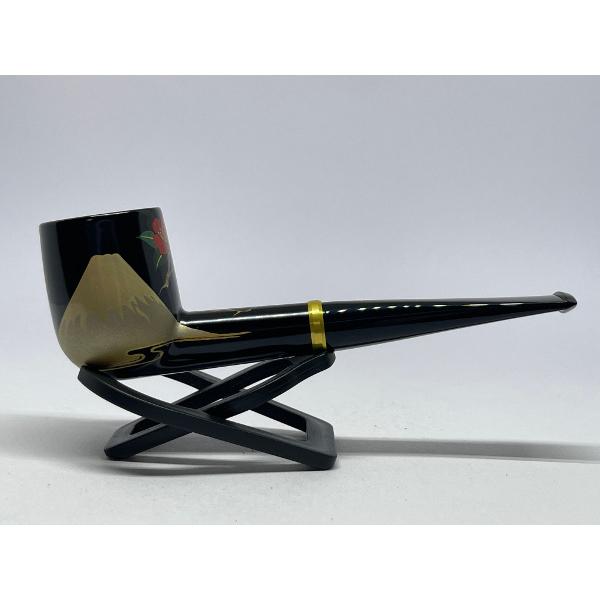 柘製作所謹製 パイプ 蒔絵「四季富士紋様組」冬「富士椿」#40858