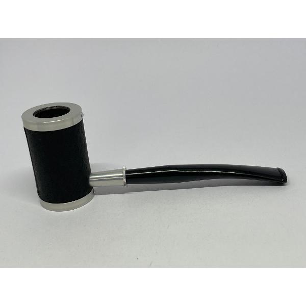 柘製作所 パイプ ツゲ・メタルシリーズ メタルタンカード・レザーブラック #45370