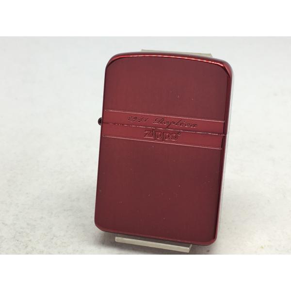 ZIPPO[ジッポー] 両面加工 1941ミラーラインRD クリアレッド