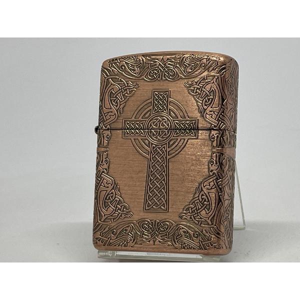 ZIPPO[ジッポー]アーマー 4面加工 Celtic Cross ケルティッククロス CIB 銅い...
