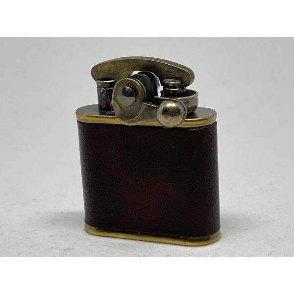 Colibri[コリブリ]フリントオイルライター ブラスバレル革巻き茶 308-0055