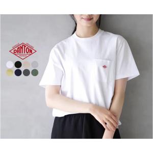 【2枚目3980円】DANTON ダントンクルーネック 丸首 ミドル丈 半袖 無地 tシャツ Tシャツ 半袖T リネン 無地 春シャツレディースファッション トップス　